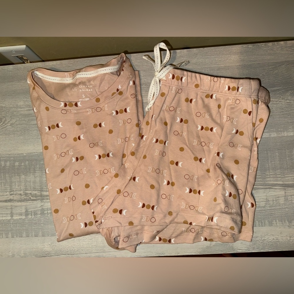 Lauren Conrad Blush Moon Phase Pajama Set